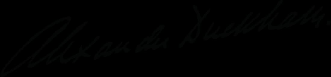 The signature of Alexander Duckham